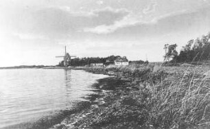 Wiek. Blick zur Bockmühle, Ansichtskarte, Repro
