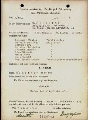 Schotte, Ruth