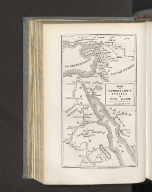 Map of Burkhardt's travels in the East.