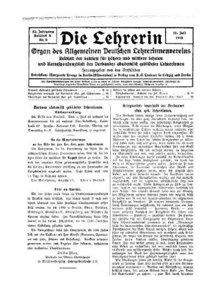 Kriegsarbeit innerhalb des Verbandes akad. geb. Lehrerinnen