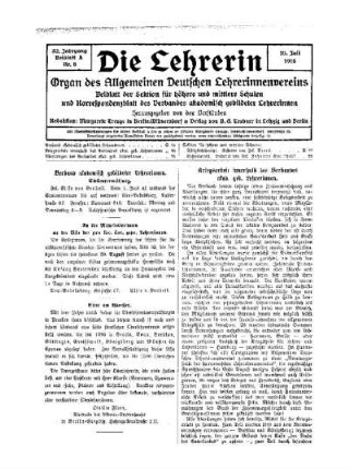 Kriegsarbeit innerhalb des Verbandes akad. geb. Lehrerinnen