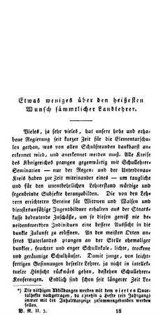 Etwas weniges über den heißesten Wunsch sämmtlicher Landlehrer