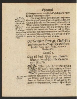 Die Neundte Predigt/ ...