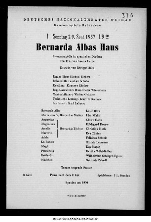 Bernarda Albas Haus
