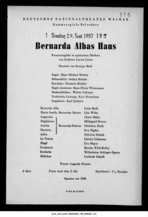 Bernarda Albas Haus