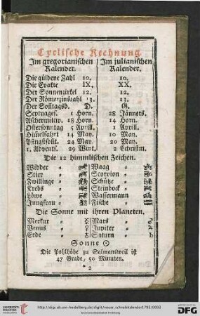 Cyclische Rechnung