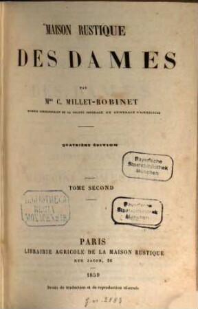 Maison rustique des dames, 2