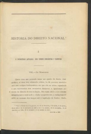 História do direito nacional