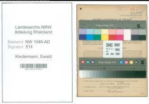 Entnazifizierung Ewald Kindermann , geb. 23.02.1920 (Bueroangestellter)