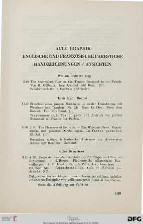 Alte Graphik – englische und französische Farbstiche – Handzeichnungen – Ansichten (Nr. 1148-1190)