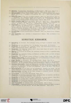 Sonstige Keramik (Nr. 259-315)