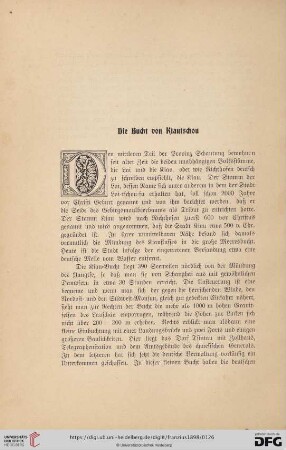 Die Bucht von Kiautschou