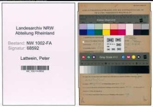 Entnazifizierung Peter Lattwein, geb. 09.05.1906 (Baecker)