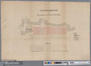 Situationsplan der Bauplätze am Moritzdamm