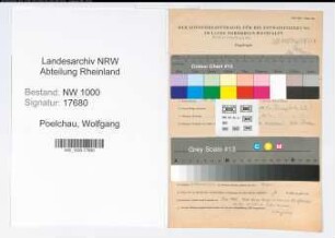 Entnazifizierung Wolfgang Poelchau, geb. 14.11.1910 (Studienassessor)