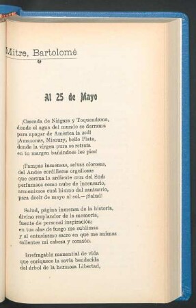 Al 25 de mayo
