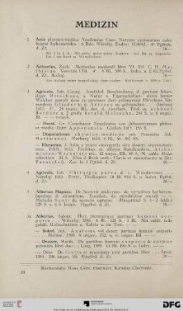 Medizin (Nr. 1-492)