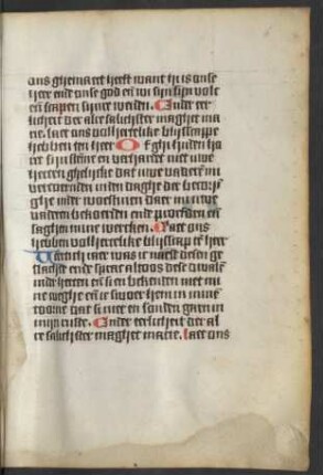Mette (Fragment, Anfang und Schluss fehlen)