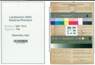Entnazifizierung Karl Dammers , geb. 16.03.1902 (Metallarbeiter)