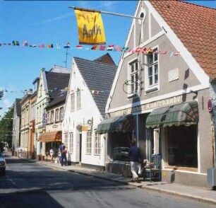 Husum. Häuserfassaden der Innenstadt