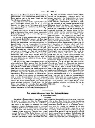 Zur gegenwärtigen Lage der Lehrerbildung : (Fortsetzung)