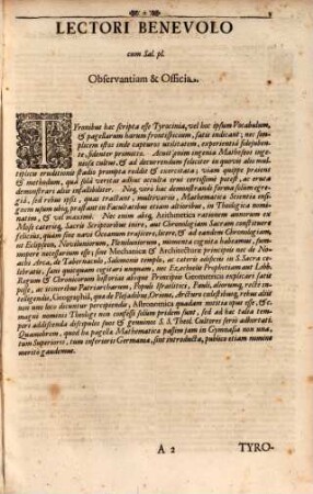 Joh. Christoph. Sturmii Philos. Natur. & Mathem. P. P. Mathesis Compendiaria sive Tyrocinia Mathematica Tabulis : Matheseos Generalis I, Arithmeticis IV, Algebraicis III, Geometricis III, Trigonometricâ I, Opticis III, Architecturae Militaris VI, Architecturae Civilis VI, Chronologicis III, Staticâ sive Mechanicâ I, Horologiographicâ I, Chiromantica I comprehensa & Figuris aeri incisis illustrata; In tyronum usum pro Collegiis privatis adornata