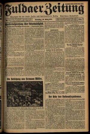 Ausgabe vom Samstag, den 28. März 1931.
