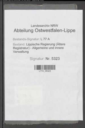 Testament des Hofrichters Ludwig Wolfard Alexander von Blomberg