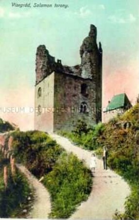 Ansicht des Salomon-Turms in der ungarischen Stadt Visegrád