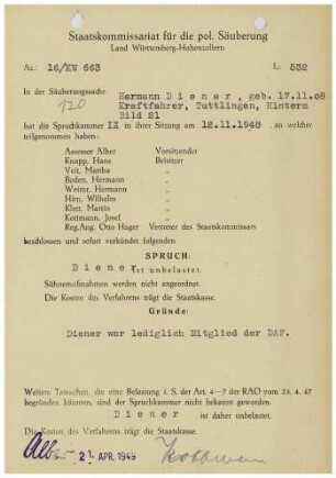Diener, Hermann