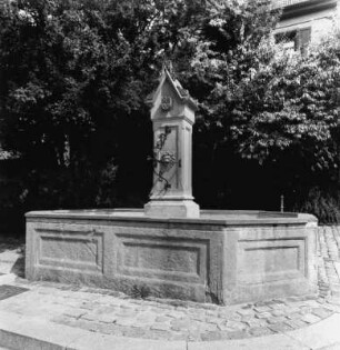Brunnen; Zwingenberg, Löwenplatz