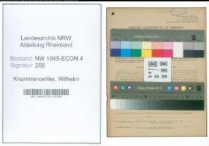 Entnazifizierung Wilhelm Krummenoehler , geb. 22.07.1887 (Bierverleger)