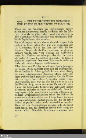 VII 1905 – Ein Erfolgreicher Kongress Und Einige Erfreuliche Tatsachen