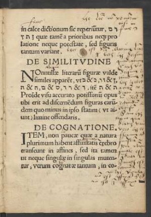 De Cognatione.