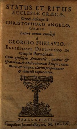 Status Et Ritus Ecclesiae Graecae