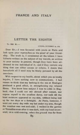 Letter the eighth