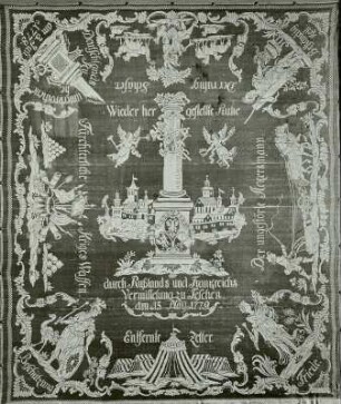 Seidendamastdecke, 1779, Mus. Bautzen