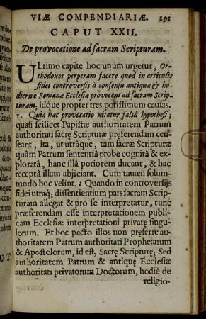 Caput XXII. De provocatione ad sacram Scripturam