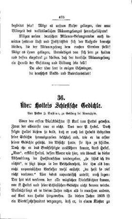 Über Holteis Schlesische Gedichte