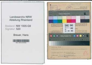 Entnazifizierung Hans Breuer , geb. 12.07.1910 (Bauunternehmer)