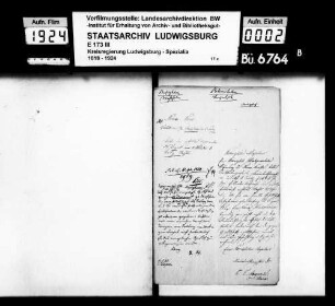Polizeisachen, Sonntagsfeier, Oberamt Besigheim