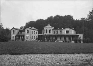 Villa "Krone" und Marien-Cottage : Villa "Krone" und Marien-Cottage (um 1839; G. A. Demmler), Ansicht von Norden