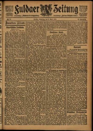Zweite Ausgabe vom Samstag, den 08. April 1905.
