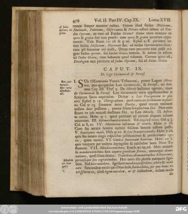 Caput. IX. De Lege Caerimoniali & Forensi.