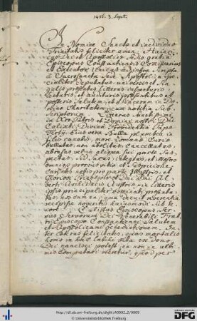 [fol. 5] Urkunde Bischofs Heinrich von Konstnaz (1456)