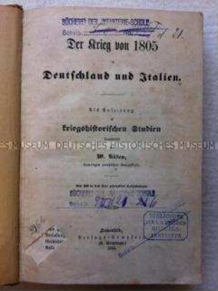 Abhandlung über die Napoleonischen Kriege in Deutschland und Italien 1805