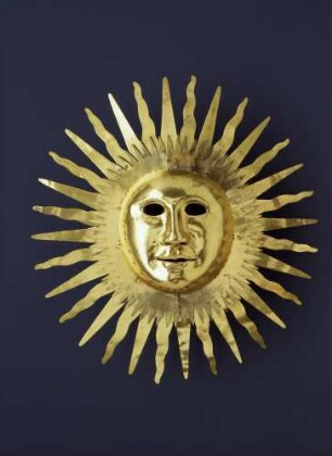 Sonnenmaske mit den Gesichtszügen Augusts II., des Starken, König von Polen und Kurfürst von Sachsen