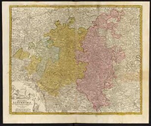 Karte vom Herzotum Luxemburg, 1:320 000, Kupferstich, nach 1777. - Aus: Atlas mapparum geographicarum generalium & specialium Centum Foliis compositum et quotidianis usibus accommodatum - Norimbergae, 1791
