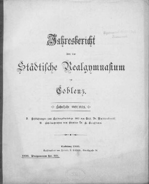 Festdichtungen zum Kaisersgeburtstage 1903