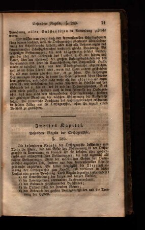 Zweites Kapitel. Besondere Regeln der Orthographie.
